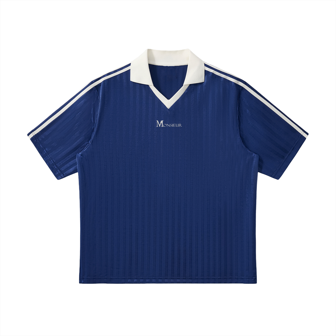 Contrast Collar Striped Monsieur Jersey