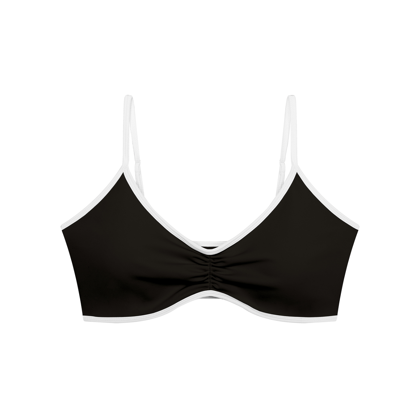 Women's Color Block Ruched V-Neck Sports Bra