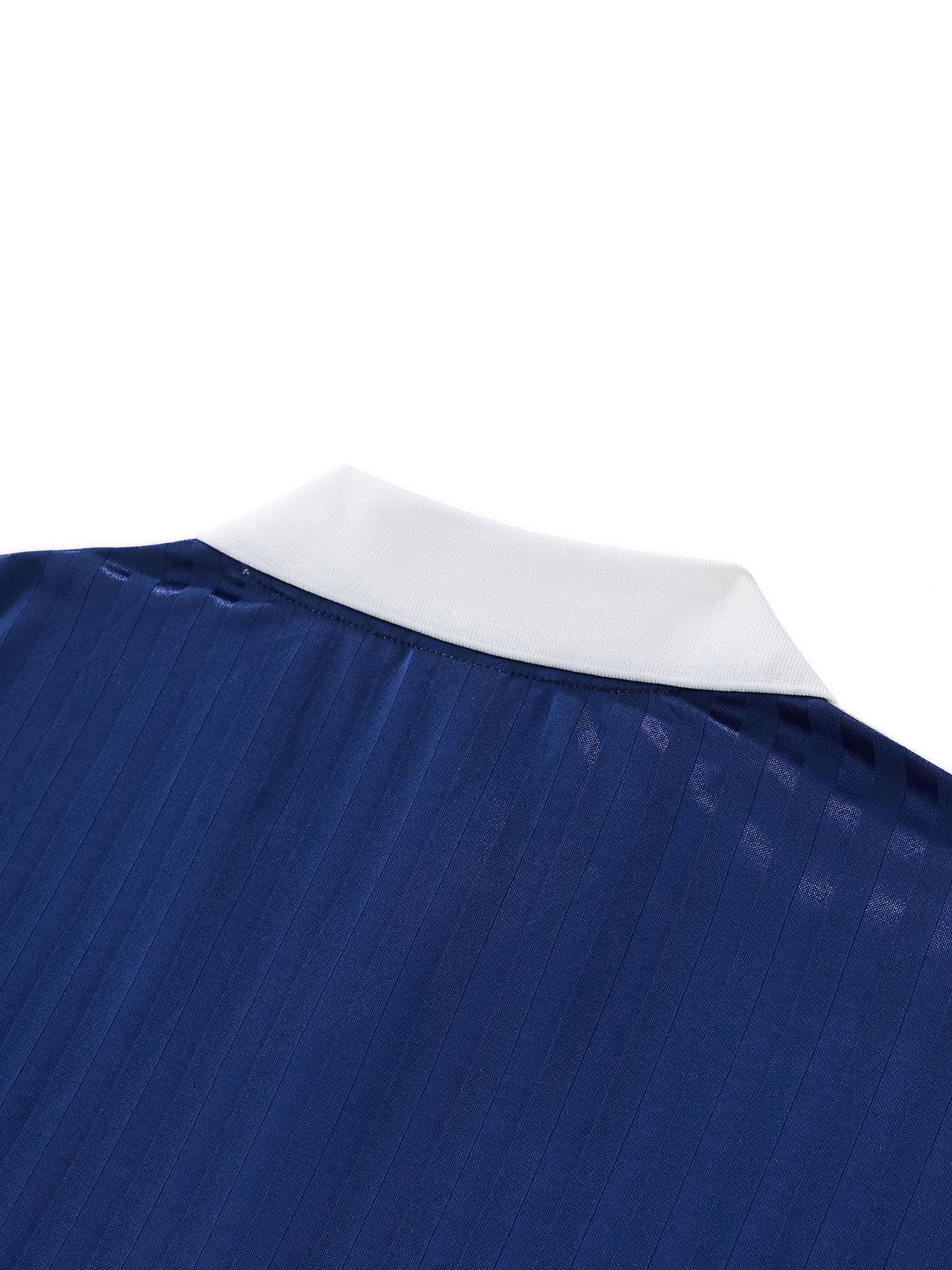 Contrast Collar Striped Monsieur Jersey
